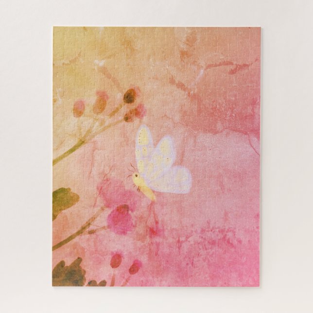 Puzzle Papillon rose (Vertical)