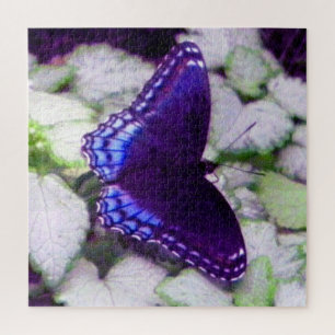 Puzzle Papillon sur lamium de la balise d'argent