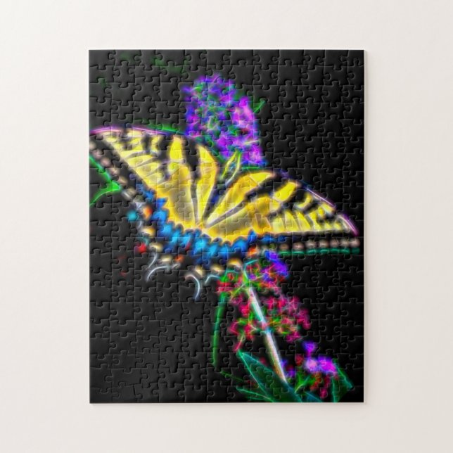 Puzzle papillon Swallowtail stylisé (Vertical)