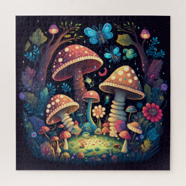 Puzzle Papillons aux champignons magiques (Vertical)