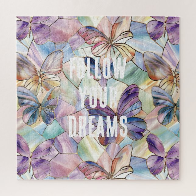 Puzzle Papillons bleu violet (Vertical)