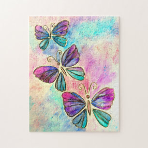 Puzzle Papillons colorés mignons