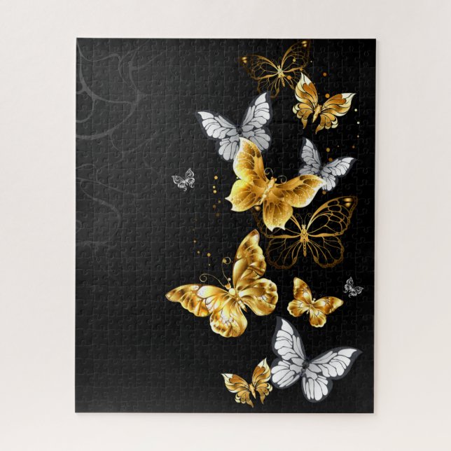 Puzzle Papillons d'or et de blanc (Vertical)