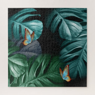 Puzzle Papillons du Paradis Tropical Turquoise Splash