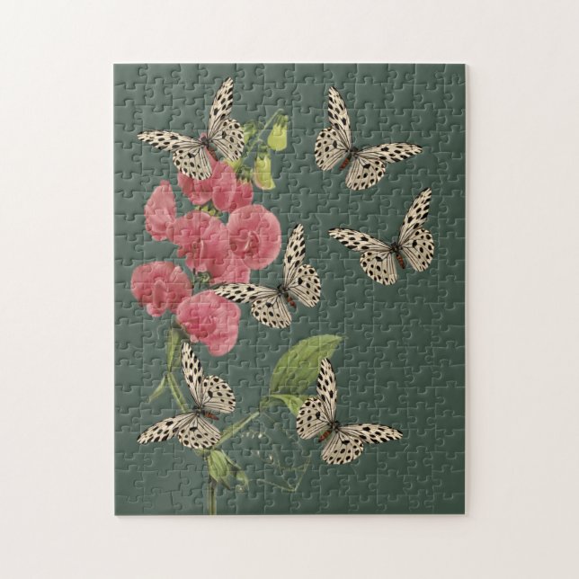 Puzzle Papillons Et Fleur De Pois Doux (Vertical)