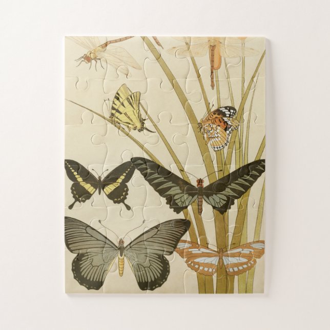 Puzzle Papillons papillons vintages Illustration Art (Vertical)