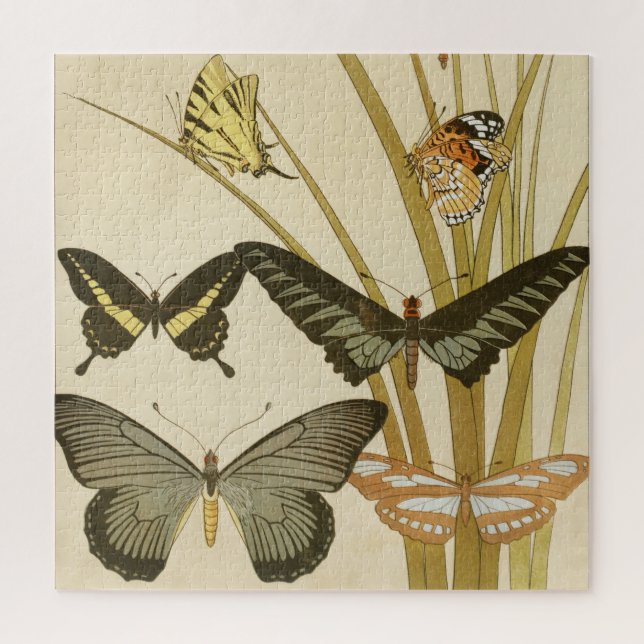 Puzzle Papillons papillons vintages Illustration Art (Vertical)