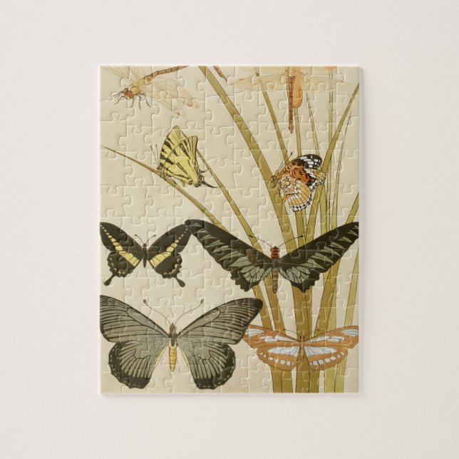 Puzzle Papillons papillons vintages Illustration Art (Vertical)