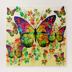 PUZZLE PAPILLONS PRINTANIERS NATURE COLORÉE