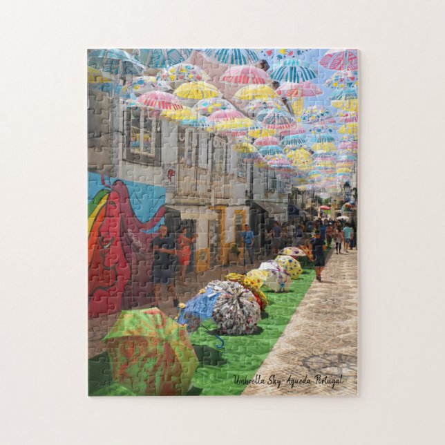Puzzle Parapluie Sky- Agueda- Portugal (Vertical)