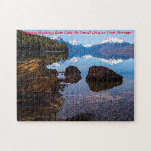 Puzzle Parc des glaciers du lac McDonald. voeux de Noël