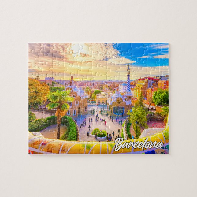 Puzzle Parc Güell, Barcelone, Espagne (Horizontal)