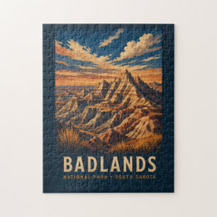 Puzzle Parc national de Badlands South Dakota Gravure sur