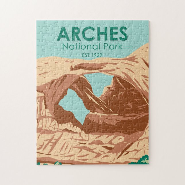 Puzzle Parc national des Arches Double Arche Vintage (Vertical)