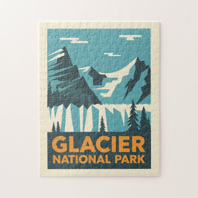 Puzzle Parc national du Glacier vintage (Vertical)