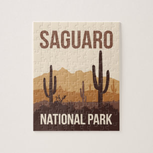 Puzzle Parc national du Saguaro Art de voyage minimal
