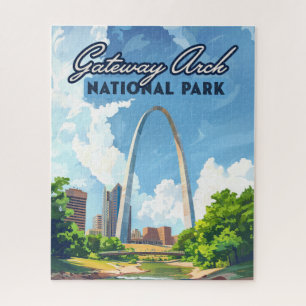 Puzzle Parc national Gateway Arch Missouri St Louis Retro