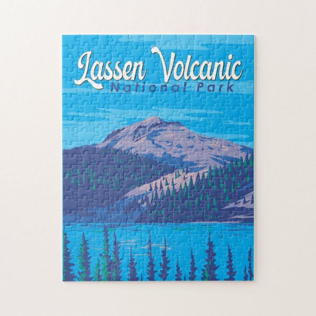 Puzzle Parc national volcanique de Lassen Illustration Vo (Vertical)