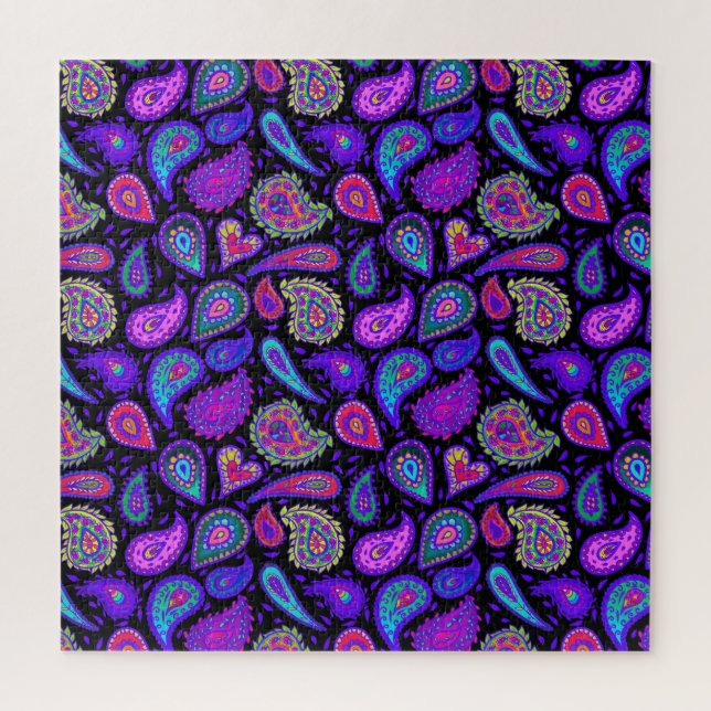 Puzzle Parfaitement Violet Paisley Plutôt (Vertical)