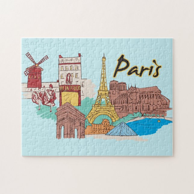 Puzzle Paris France Travel City (Horizontal)