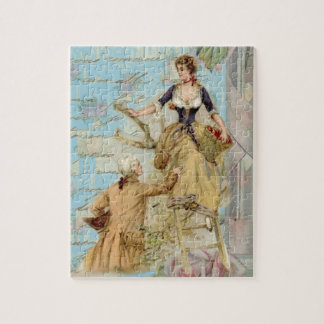 Puzzle Paris romantique Amateurs Shabbychic bleu