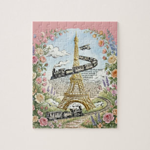 Puzzle Paris romantique, Tour Eiffel, Art français