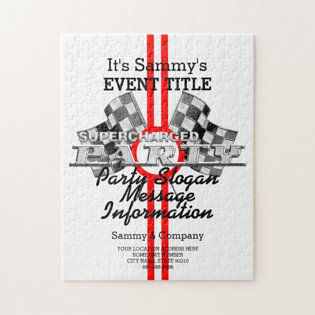 Puzzle Partie de performance surchargée personnalisée (Vertical)