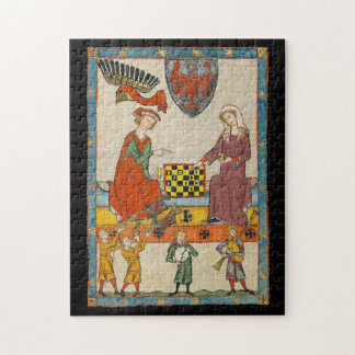 Puzzle Partie d'échecs Codex Manesse XIVe siècle