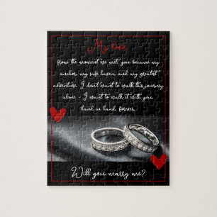 Puzzle Parties scintillant Anneaux Mariage Proposition Vo