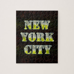 Puzzle Parties scintillant d'or Silver de New York