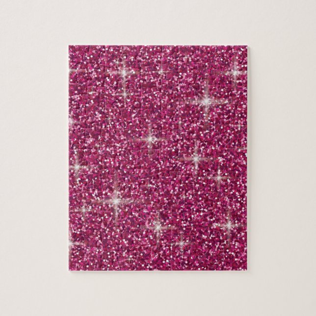Puzzle Parties scintillant irisée rose (Vertical)