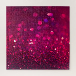 Puzzle Parties scintillant rose rouge : Bokeh Abstrait