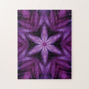 Puzzle Parties scintillant violette Coeur et Fleur Motif 