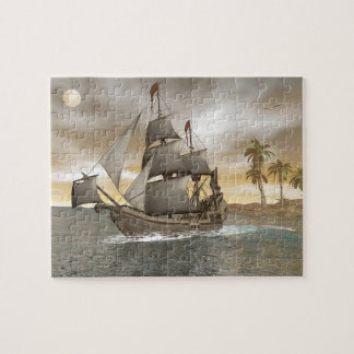 Puzzle Partir de bateau de pirate - 3D render.j