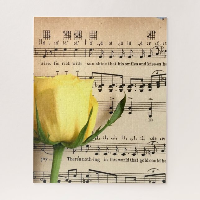 Puzzle Partition Rose jaune (Vertical)