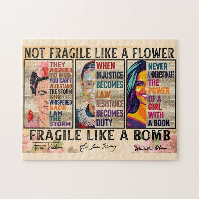 Puzzle Pas fragile comme une fleur (Horizontal)