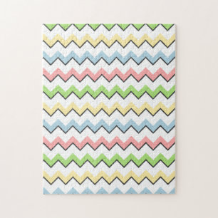 Puzzle Pastel Chevron-Drop Shadow par Shirley Taylor