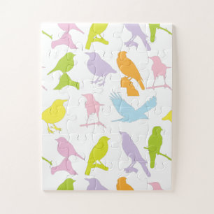 Puzzle Pastel Coloured Variété d'oiseaux Motif