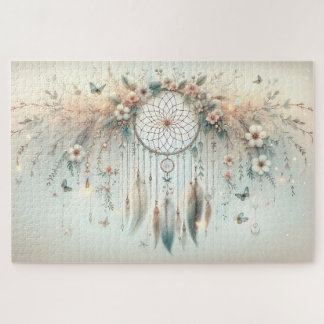 Puzzle Pastel Floral Butterfly Dreamcatcher