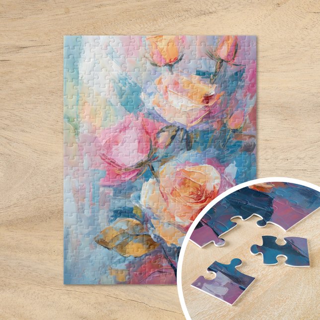 Puzzle Pastel Floral Moderne Impressionniste Peinture (Créateur téléchargé)