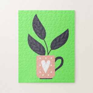 Puzzle Pastel plante moderne simple
