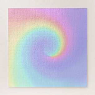 Puzzle Pastel Rainbow Swirl très difficile
