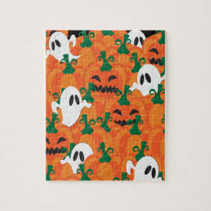 Puzzle Patch Citrouille Haunted Halloween Ghosts