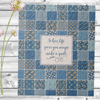 Puzzle Patchwork vintage Imprimer Dusty Blues Jigsaw Puzz