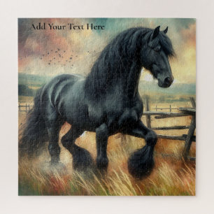 Puzzle Pâte de Cheval Frésilien Noir clôtures rustiques