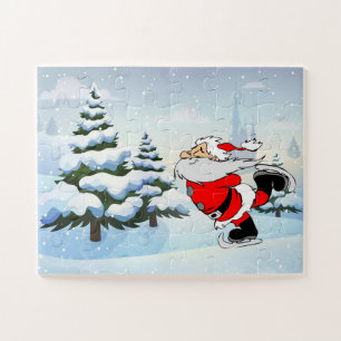 Puzzle Patinage De père Noël Au Pôle Nord