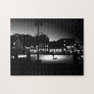 Puzzle - Patinage du soir près de l'arbre de Noël