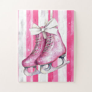 Puzzle Patinage sur glace rose, Noël