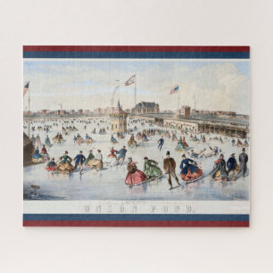 Puzzle Patinoire de patinage en étang Union Patriotique v