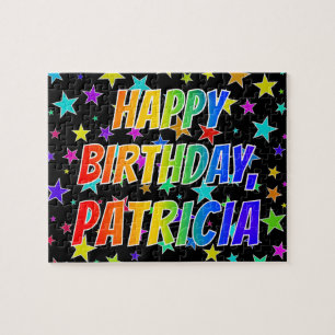 Puzzle "PATRICIA" Prénom, Amusant "HEUREUX ANNIVERSAIRE"